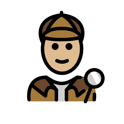 Detective: Medium-Light Skin Tone on OpenMoji