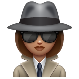 Woman Detective: Medium Skin Tone on WhatsApp