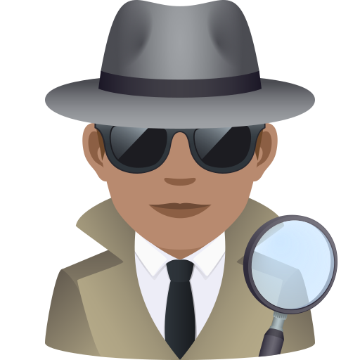 Man Detective: Medium Skin Tone on JoyPixels