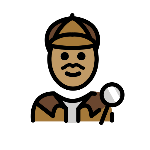 Man Detective: Medium Skin Tone on OpenMoji