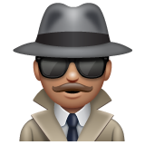 Man Detective: Medium Skin Tone on WhatsApp