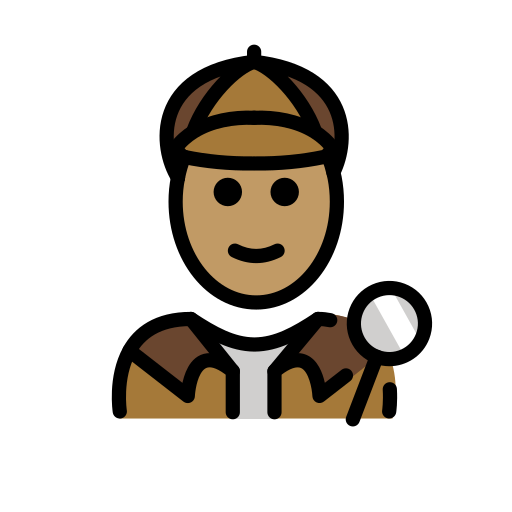 Detective: Medium Skin Tone on OpenMoji