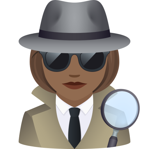 Woman Detective: Medium-Dark Skin Tone on JoyPixels