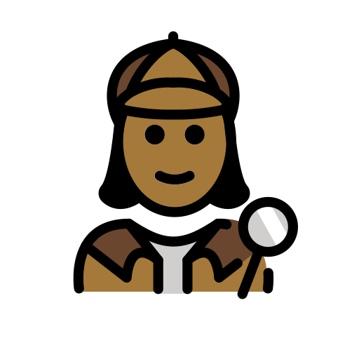 Woman Detective: Medium-Dark Skin Tone on OpenMoji