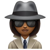 Woman Detective: Medium-Dark Skin Tone on WhatsApp