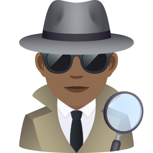 Man Detective: Medium-Dark Skin Tone on JoyPixels
