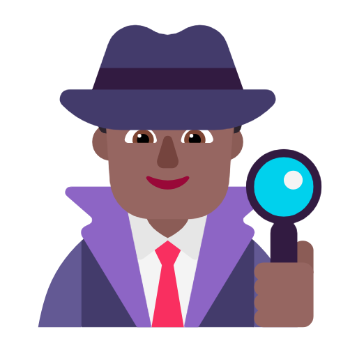 Man Detective: Medium-Dark Skin Tone on Microsoft Fluent