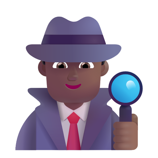 Man Detective: Medium-Dark Skin Tone on Microsoft 3D