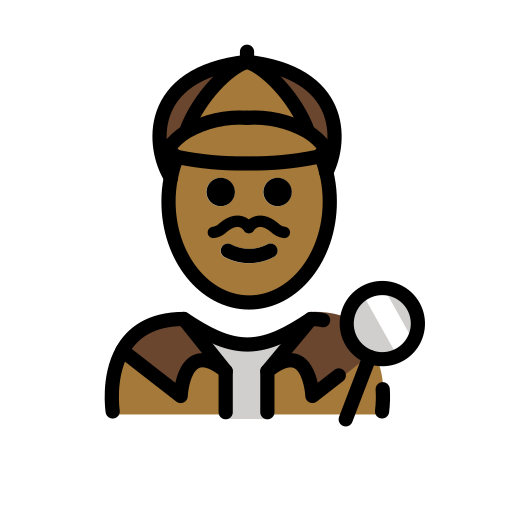 Man Detective: Medium-Dark Skin Tone on OpenMoji