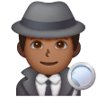 Man Detective: Medium-Dark Skin Tone on Samsung
