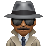 Man Detective: Medium-Dark Skin Tone on WhatsApp