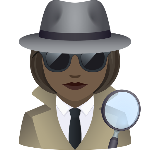 Woman Detective: Dark Skin Tone on JoyPixels