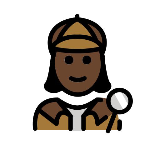 Woman Detective: Dark Skin Tone on OpenMoji