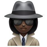 Woman Detective: Dark Skin Tone on WhatsApp