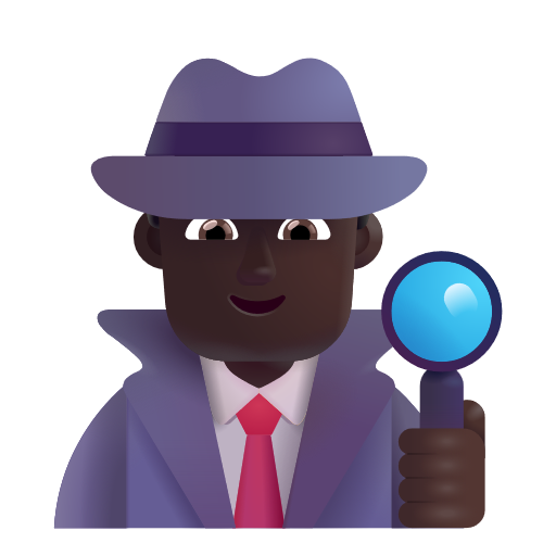 Man Detective: Dark Skin Tone on Microsoft 3D