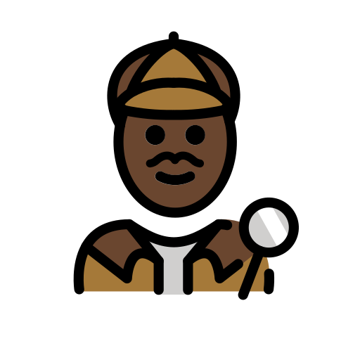 Man Detective: Dark Skin Tone on OpenMoji