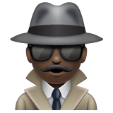 Man Detective: Dark Skin Tone on WhatsApp