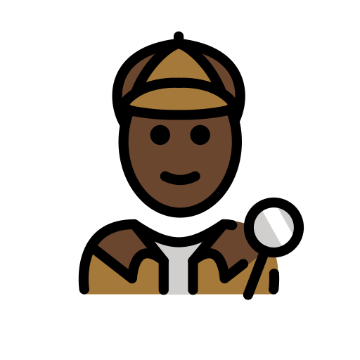 Detective: Dark Skin Tone on OpenMoji