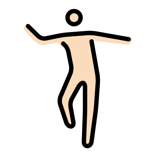 Man Dancing: Light Skin Tone on OpenMoji