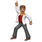 Man Dancing: Medium Skin Tone on WhatsApp