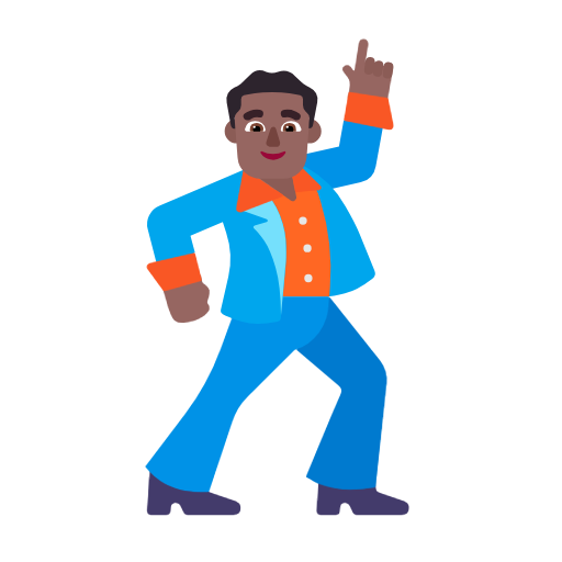 Man Dancing: Medium-Dark Skin Tone on Microsoft Fluent