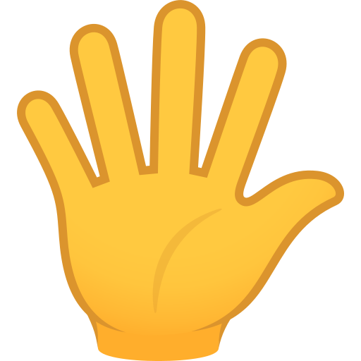 Hand With Fingers Splayed on JoyPixels