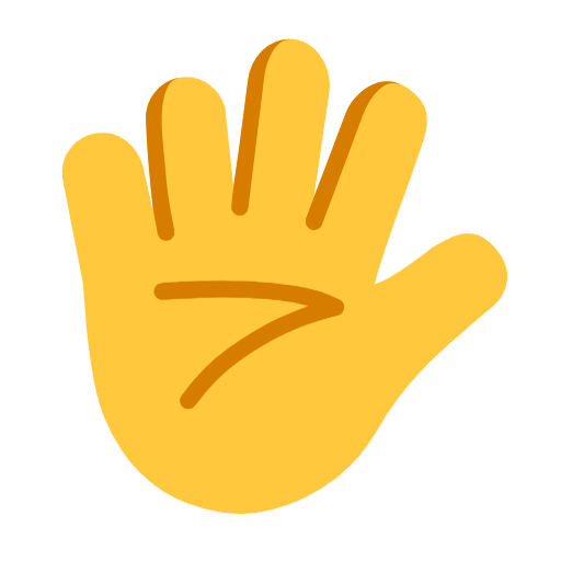 Hand With Fingers Splayed on Microsoft Fluent
