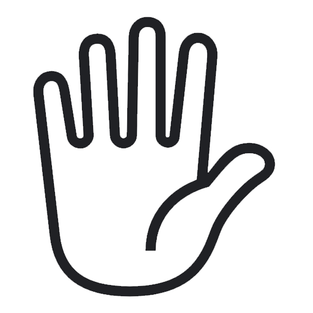 Hand With Fingers Splayed on Noto Emoji