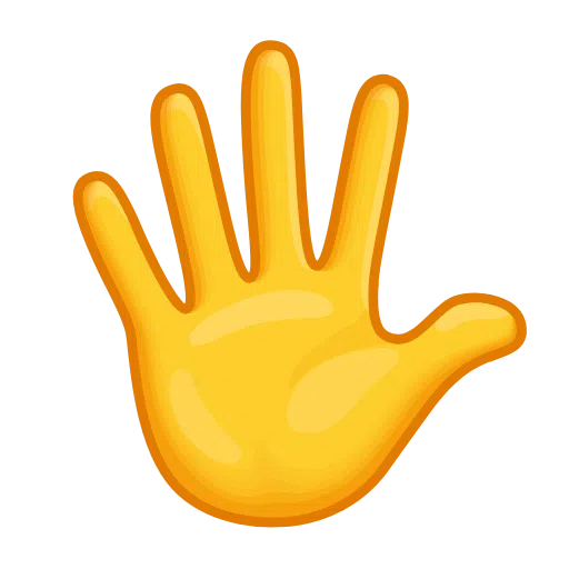 Hand With Fingers Splayed on Telegram