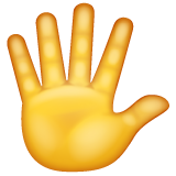 Hand With Fingers Splayed on WhatsApp