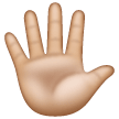Hand With Fingers Splayed: Medium-Light Skin Tone on Samsung