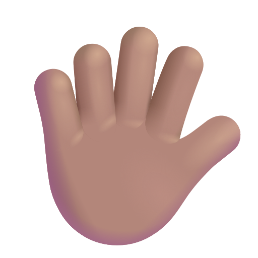 Hand With Fingers Splayed: Medium Skin Tone on Microsoft 3D