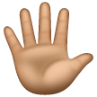 Hand With Fingers Splayed: Medium Skin Tone on Samsung