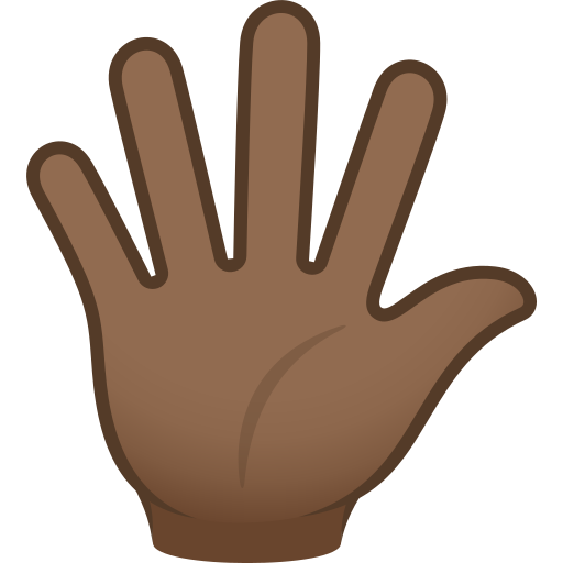 Hand With Fingers Splayed: Medium-Dark Skin Tone on JoyPixels