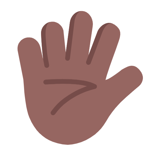 Hand With Fingers Splayed: Medium-Dark Skin Tone on Microsoft Fluent