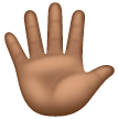 Hand With Fingers Splayed: Medium-Dark Skin Tone on Samsung