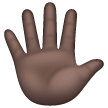 Hand With Fingers Splayed: Dark Skin Tone on Samsung