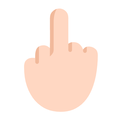 Reversed Hand With Middle Finger Extended: Light Skin Tone on Microsoft Fluent