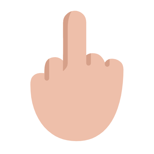 Reversed Hand With Middle Finger Extended: Medium-Light Skin Tone on Microsoft Fluent