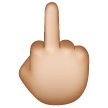 Reversed Hand With Middle Finger Extended: Medium-Light Skin Tone on Samsung