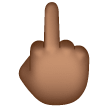 Reversed Hand With Middle Finger Extended: Medium-Dark Skin Tone on Samsung
