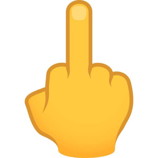 Reversed Hand With Middle Finger Extended on JoyPixels