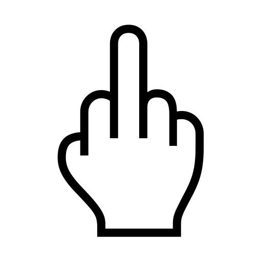 Reversed Hand With Middle Finger Extended on Noto Emoji