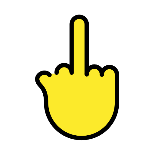 Reversed Hand With Middle Finger Extended on OpenMoji