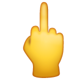 Reversed Hand With Middle Finger Extended on WhatsApp