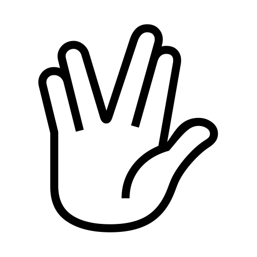Raised Hand With Part Between Middle And Ring Fingers on Noto Emoji