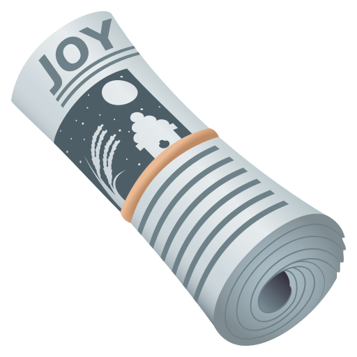 Rolled-up Newspaper on JoyPixels