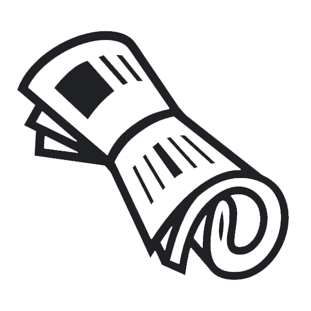 Rolled-up Newspaper on Noto Emoji