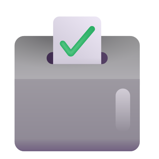 Ballot Box With Ballot on Microsoft 3D