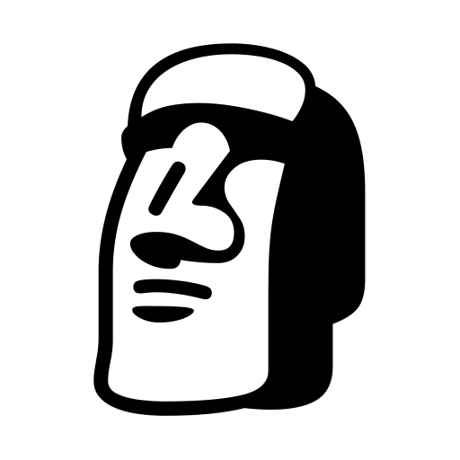 Moyai on Noto Emoji